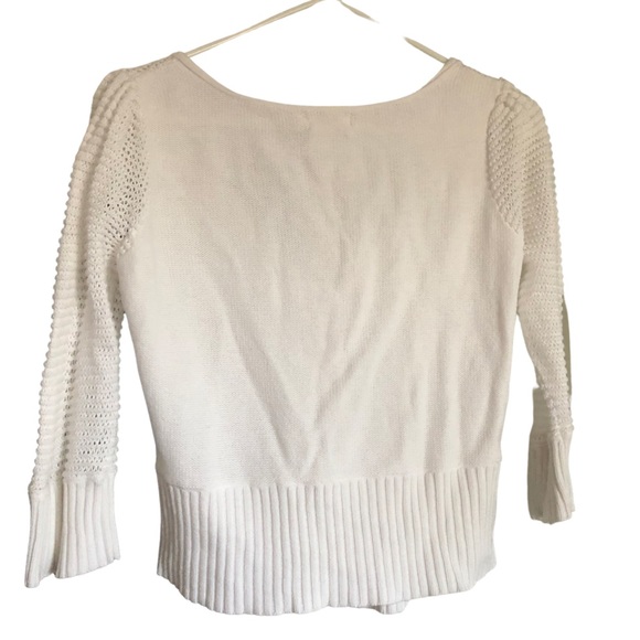 Vintage Guess White Cotton Knit Cardigan Sz XS or Girls XL - Picture 2 of 9